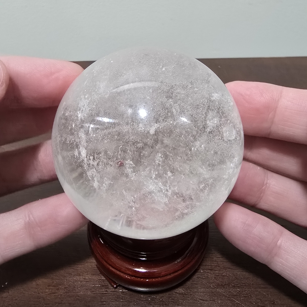 Clear Quartz Crystal Sphere #A 65 mm